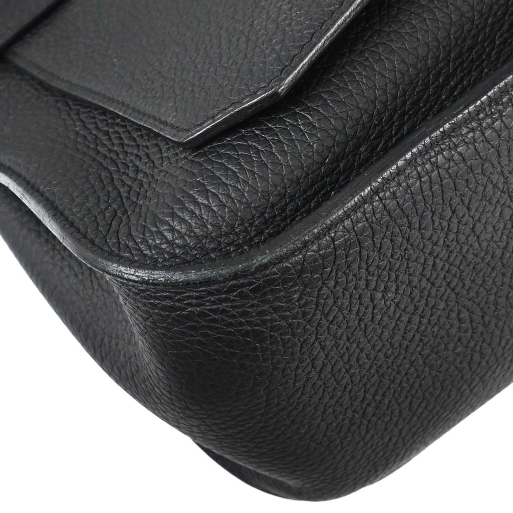 Hermes Black Taurillon Clemence Jypsiere 34 Shoulder Bag