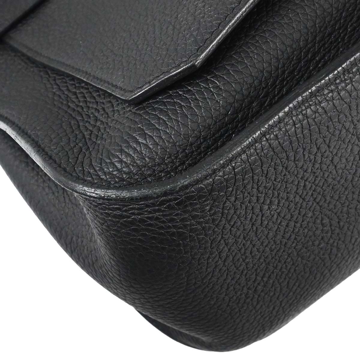 Hermes Black Taurillon Clemence Jypsiere 34 Shoulder Bag