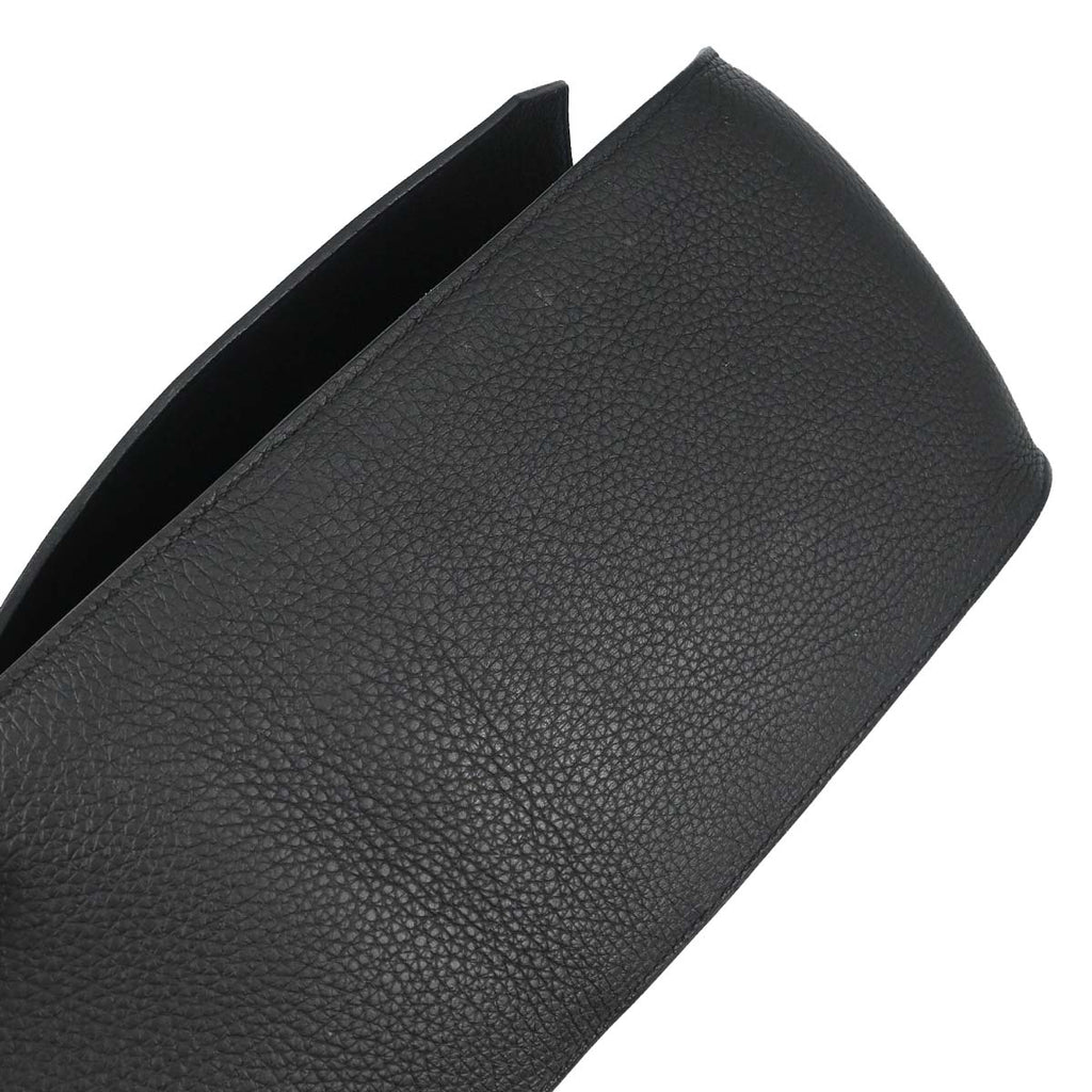 Hermes Black Taurillon Clemence Jypsiere 34 Shoulder Bag