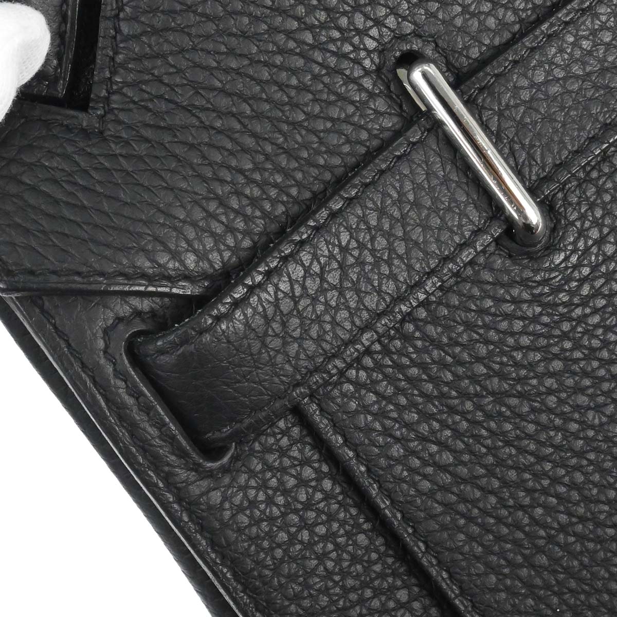 Hermes Black Taurillon Clemence Jypsiere 34 Shoulder Bag