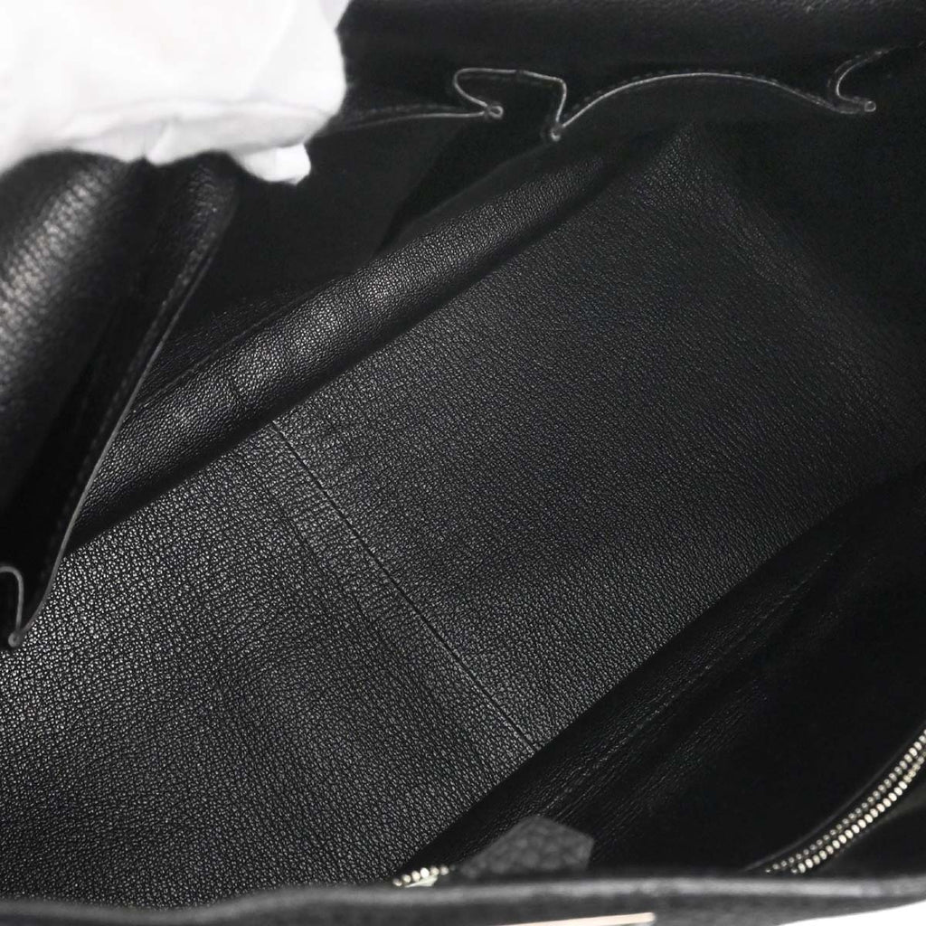 Hermes Black Taurillon Clemence Jypsiere 34 Shoulder Bag
