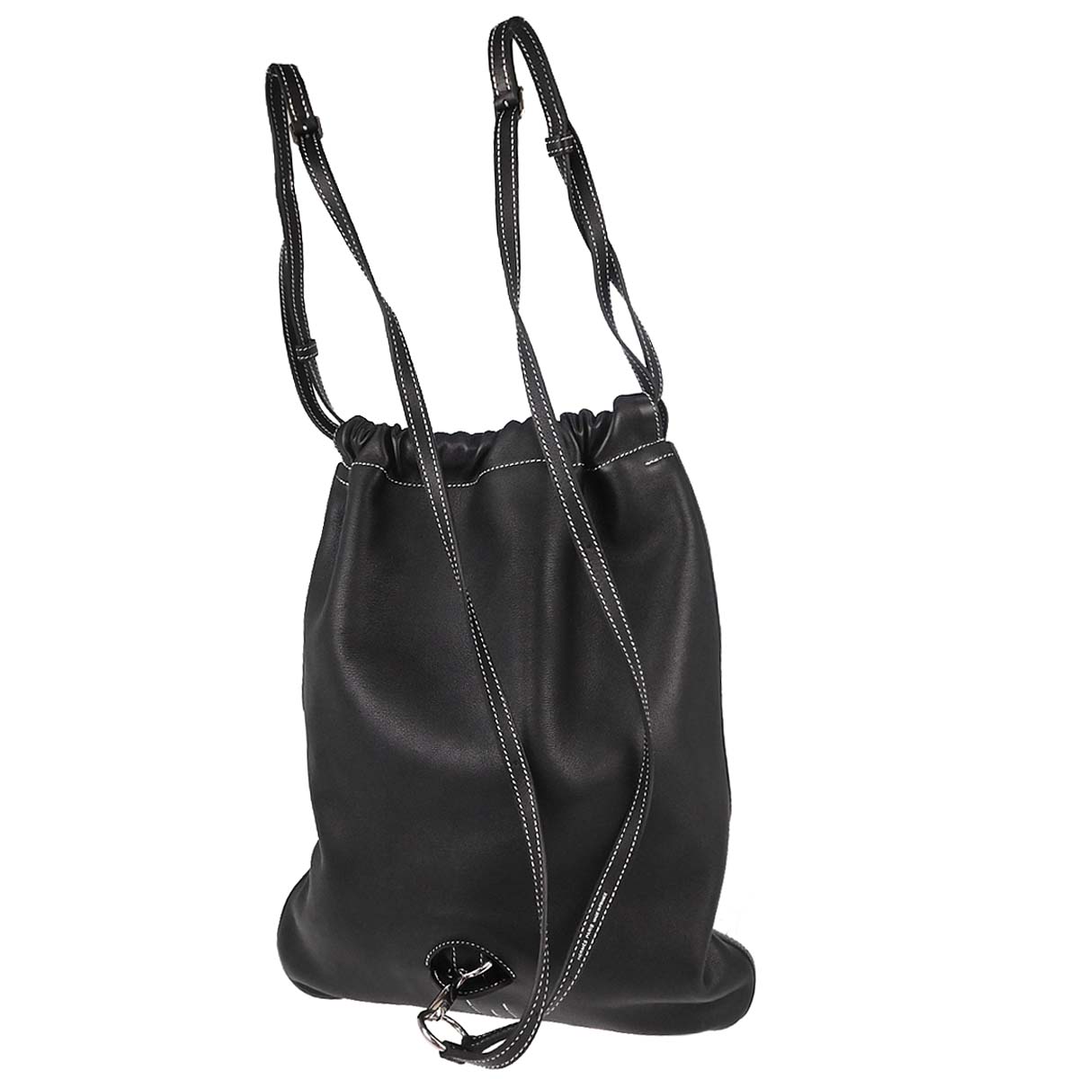 Hermes Black Veau Cheri Bridado Backpack