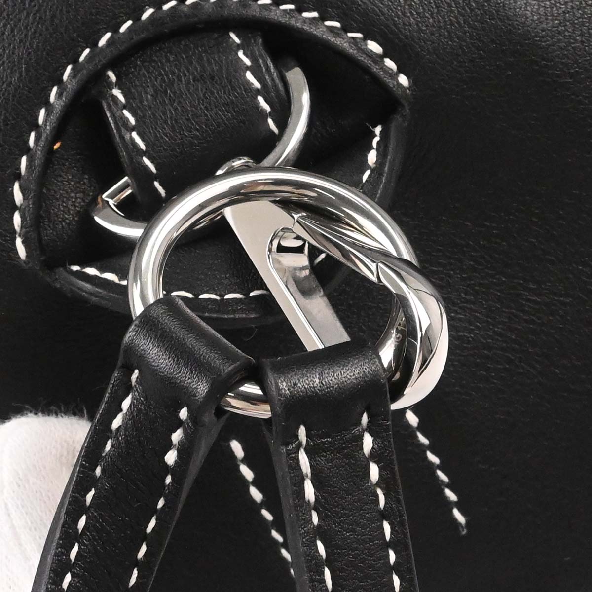 Hermes Black Veau Cheri Bridado Backpack