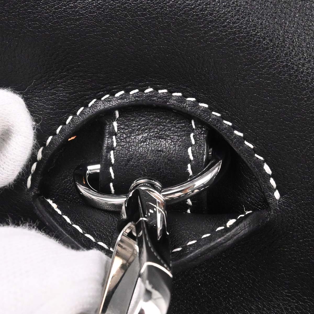 Hermes Black Veau Cheri Bridado Backpack