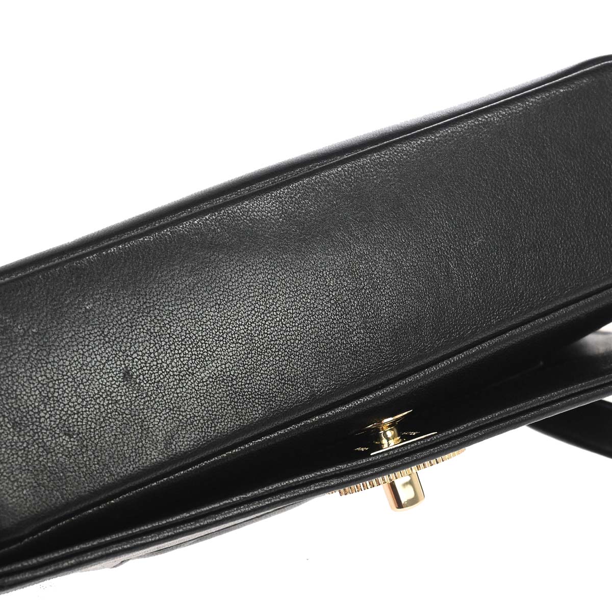 Chanel Black Lambskin Chevron Mademoiselle Flap Shoulder Bag