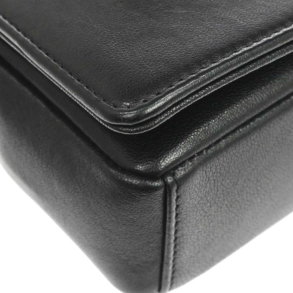 Chanel Black Lambskin Chevron Mademoiselle Flap Shoulder Bag