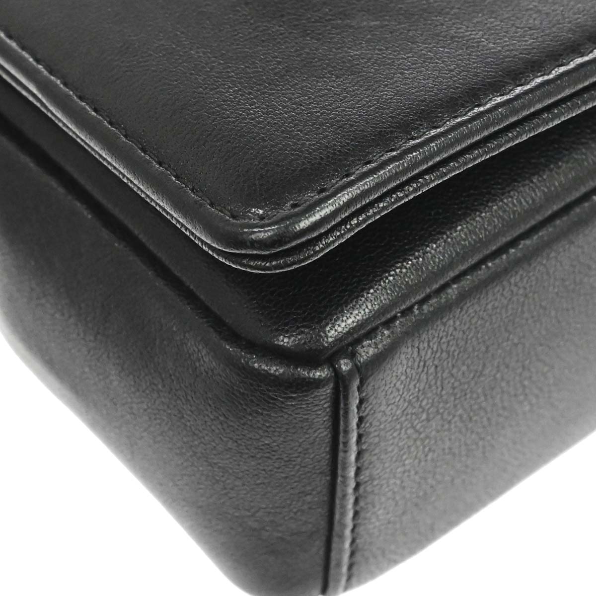 Chanel Black Lambskin Chevron Mademoiselle Flap Shoulder Bag
