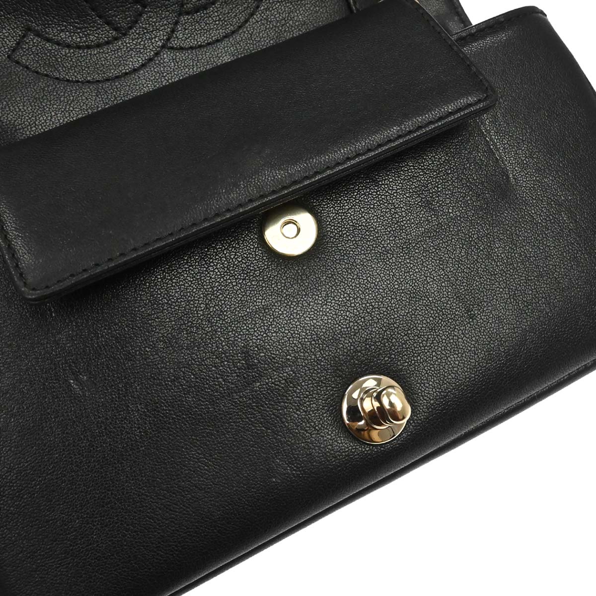 Chanel Black Lambskin Chevron Mademoiselle Flap Shoulder Bag