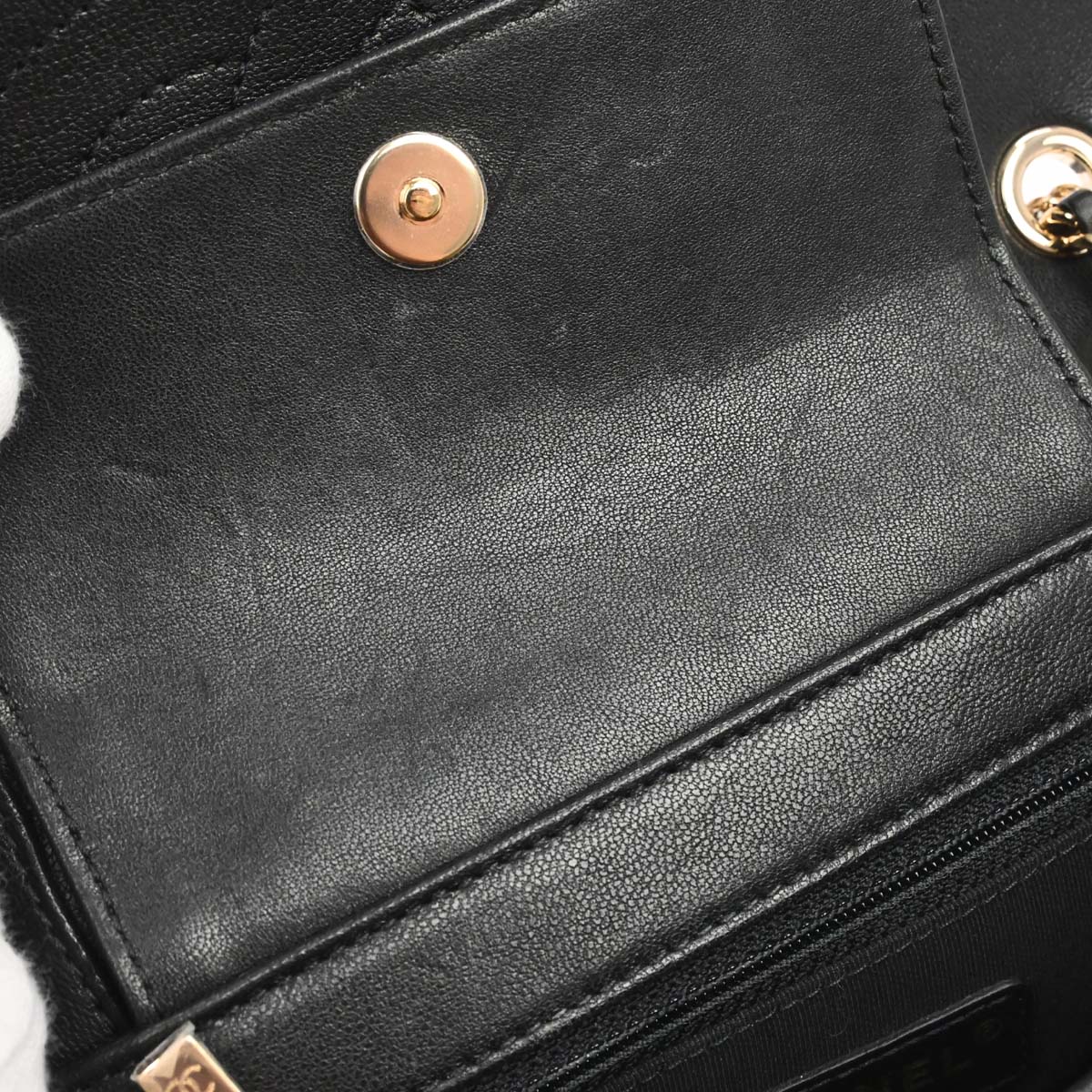 Chanel Black Lambskin Chevron Mademoiselle Flap Shoulder Bag