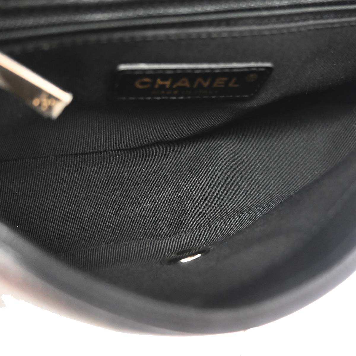 Chanel Black Lambskin Chevron Mademoiselle Flap Shoulder Bag