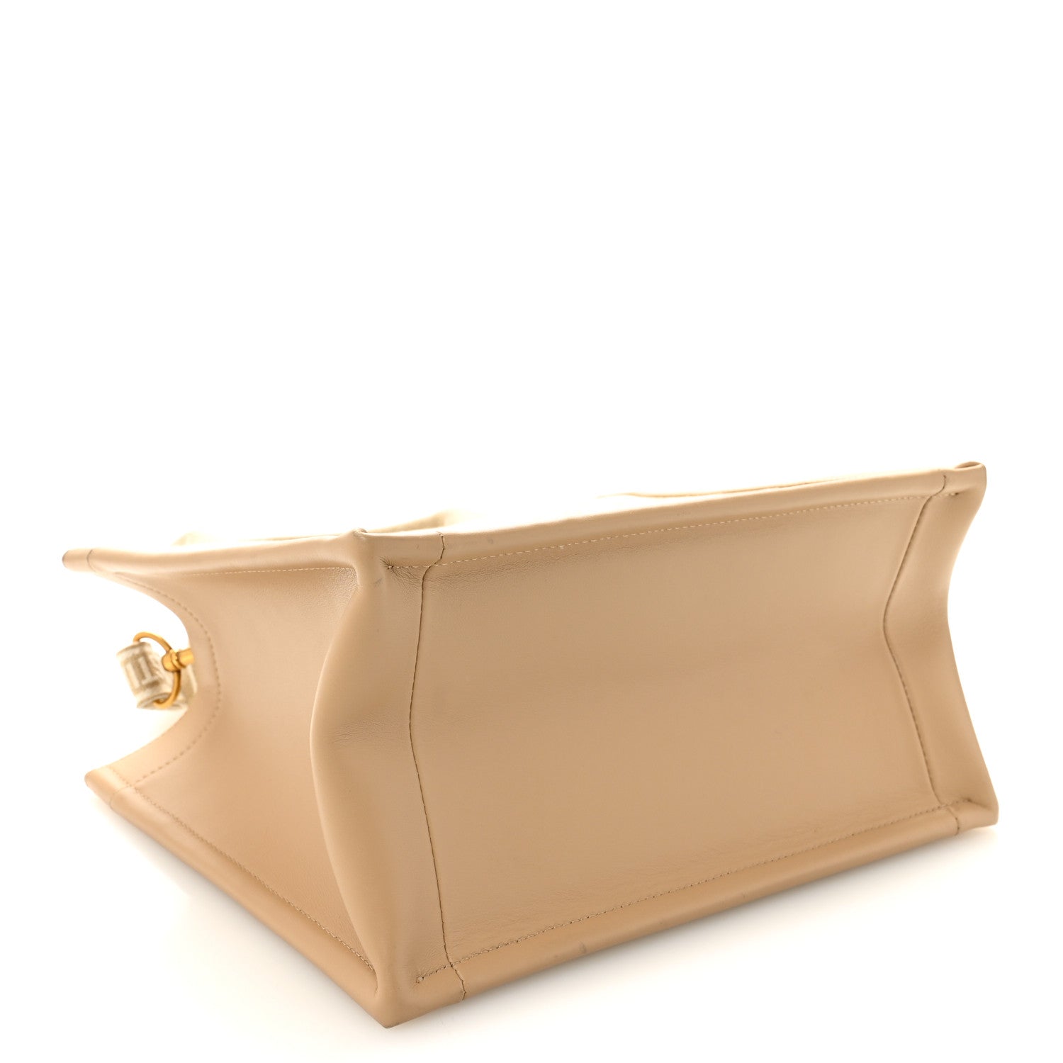 Christian Dior Canvas Calfskin Embroidered Small Plan De Paris Book Tote With Strap Beige