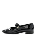 Patent Calfskin Mary Janes Flats 39 Black