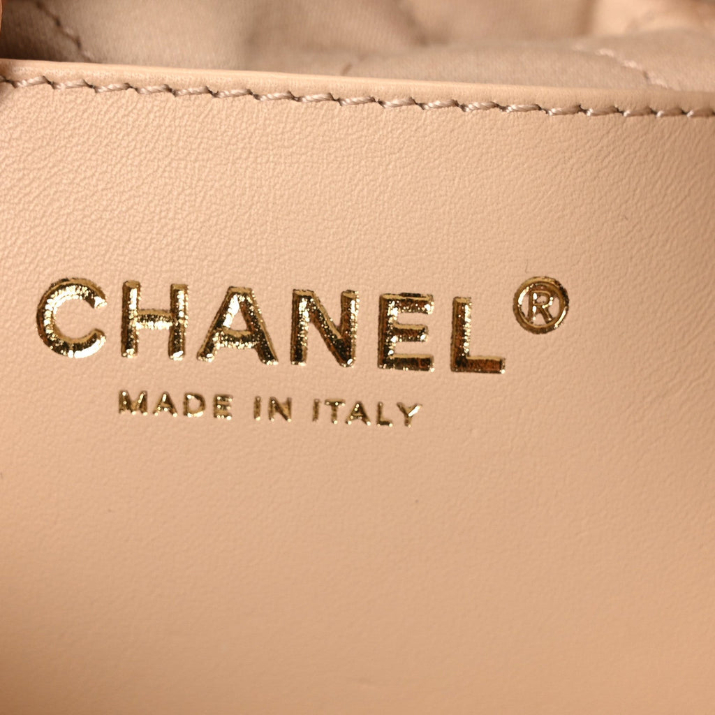Chanel Shiny Calfskin Quilted Mini Chanel 22 White