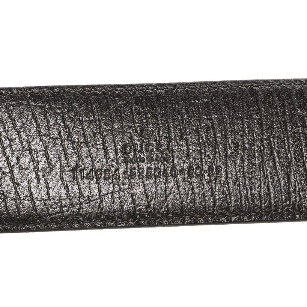 Gucci GG Supreme Monogram Calfskin Double G 80 32 Belt Beige Ebony New Acero