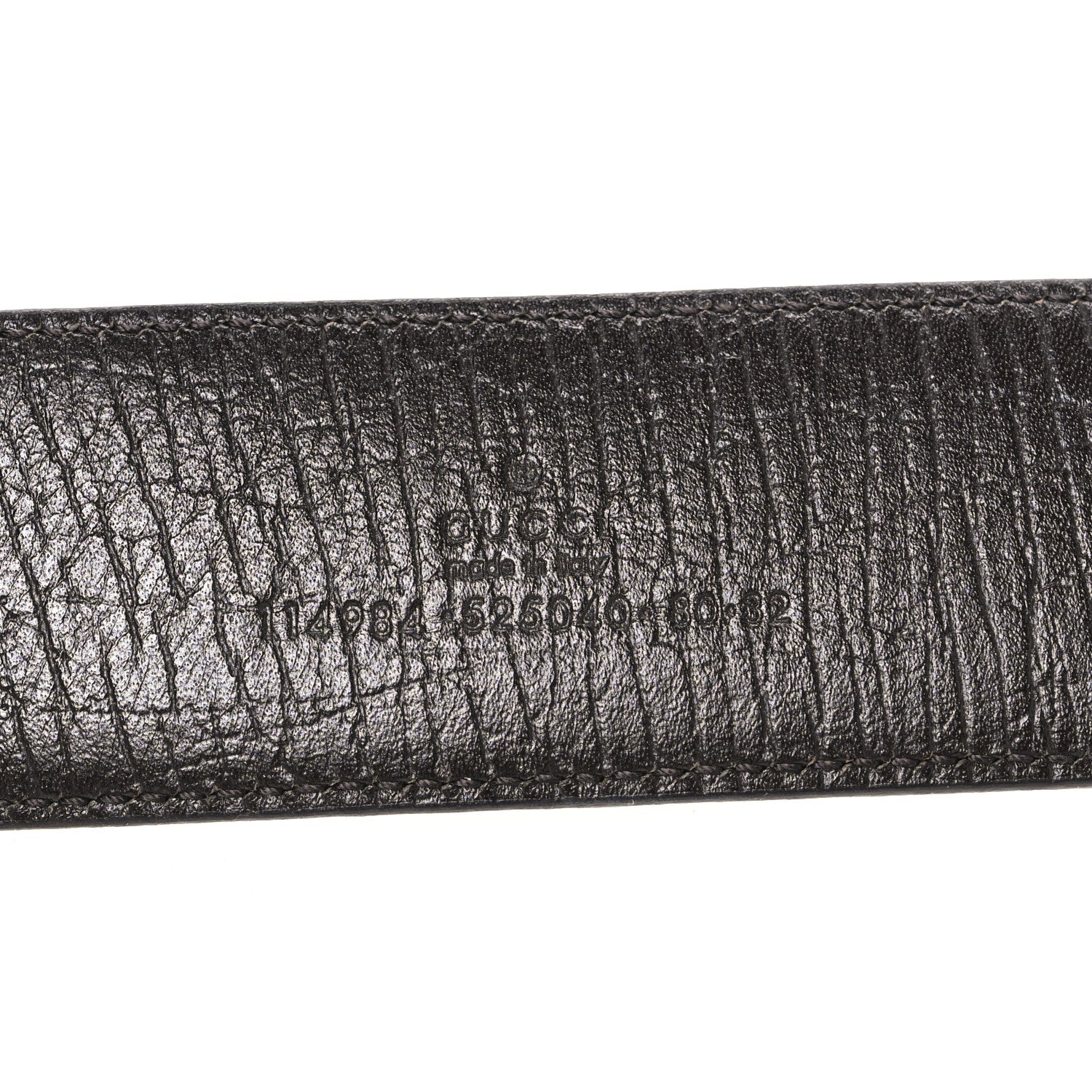 Gucci GG Supreme Monogram Calfskin Double G 80 32 Belt Beige Ebony New Acero