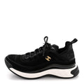 Chanel Suede Calfskin Nylon Grosgrain CC Sneakers 38 Black