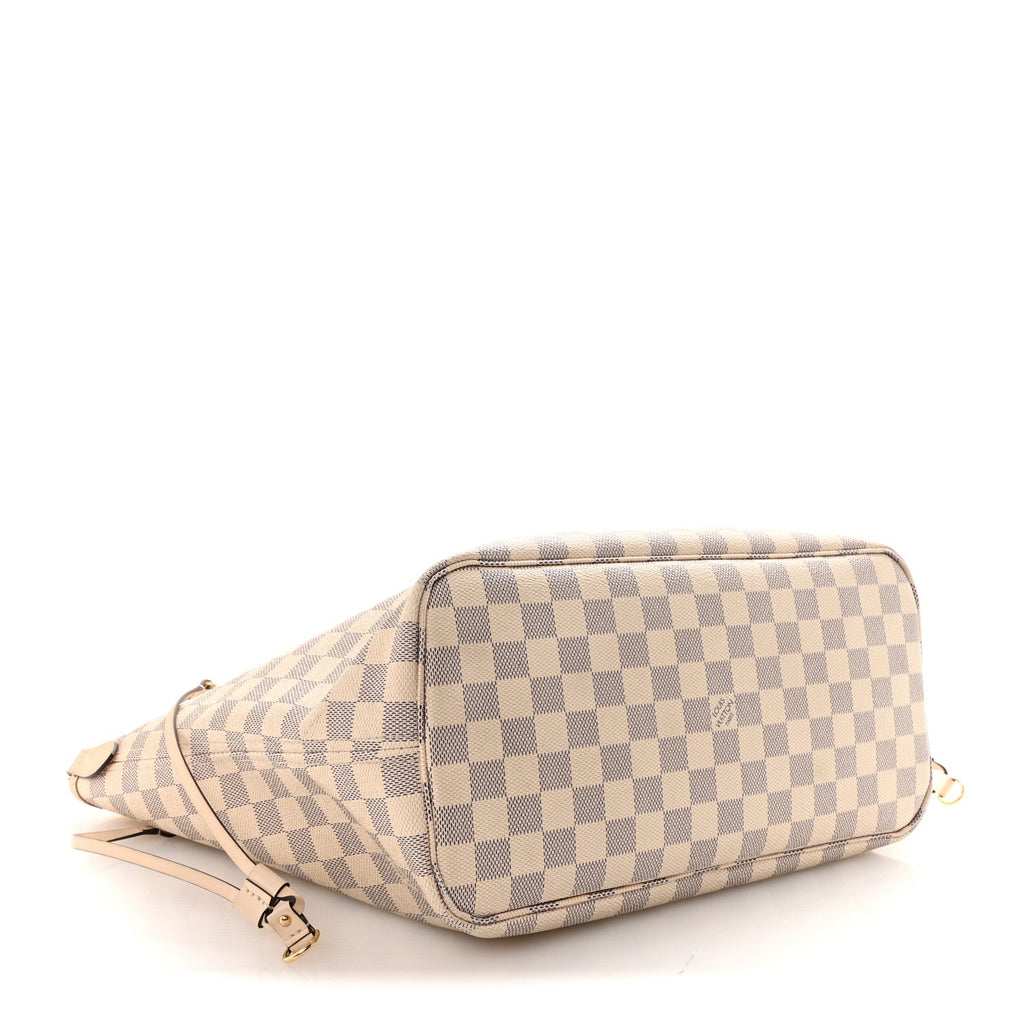 Louis Vuitton Damier Azur Braided Neverfull MM Pink
