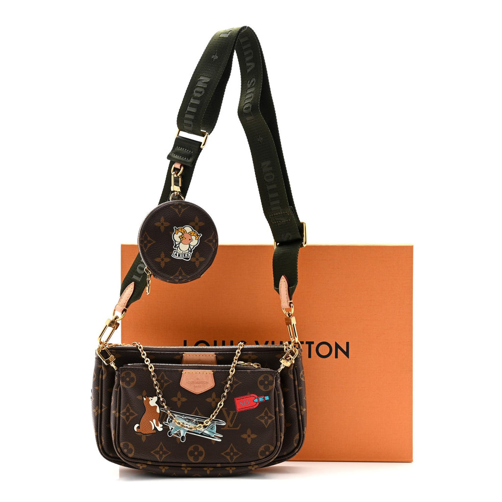 Louis Vuitton Monogram My LV World Tour Multi Pochette Accessories Kaki