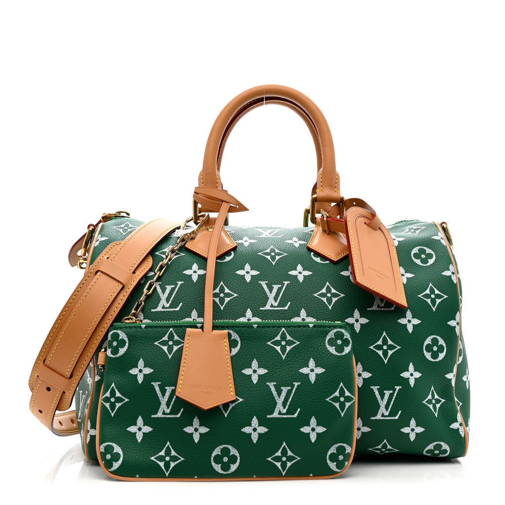 Louis Vuitton Calfskin Monogram Speedy P9 Bandouliere 30 Green