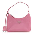 Prada Tessuto Nylon Saffiano Mini Re-Edition 2005 Bag Begonia