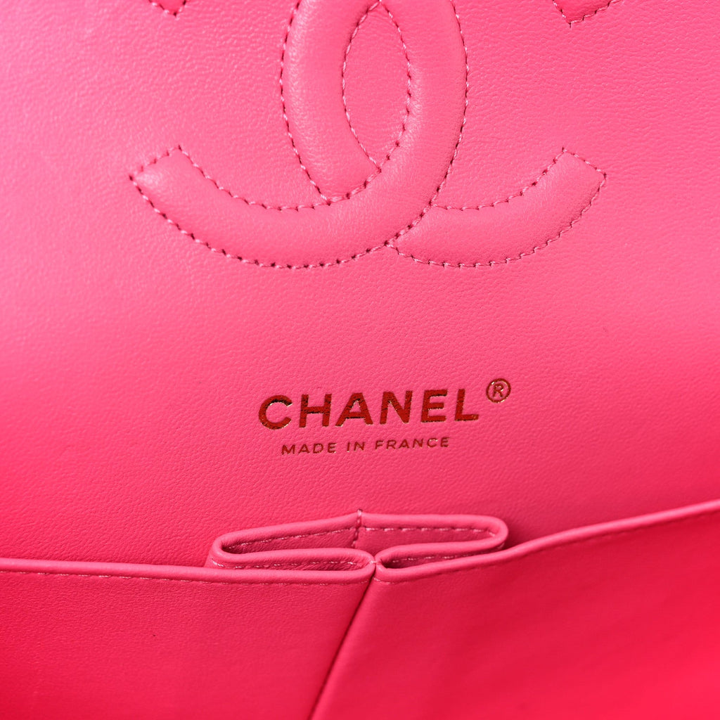 Chanel Caviar Quilted Medium Double Flap Pink