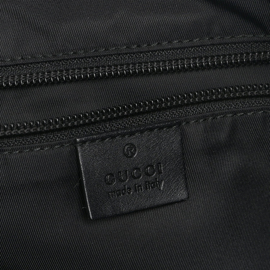 Gucci Techno Canvas Web Single Buckle Tote Black