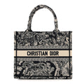 Christian Dior Canvas Embroidered Small Dioriviera Toile De Jouy Book Tote Blue
