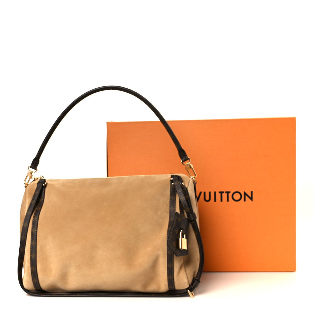 Louis Vuitton Suede Monogram Express MM Hazelnut