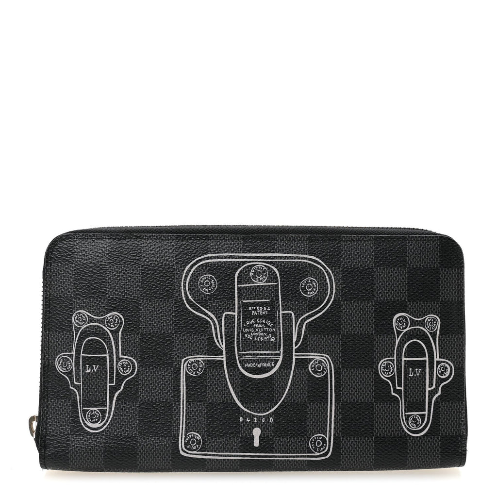 Louis Vuitton Damier Graphite Trunks and Locks Zippy Organizer Wallet