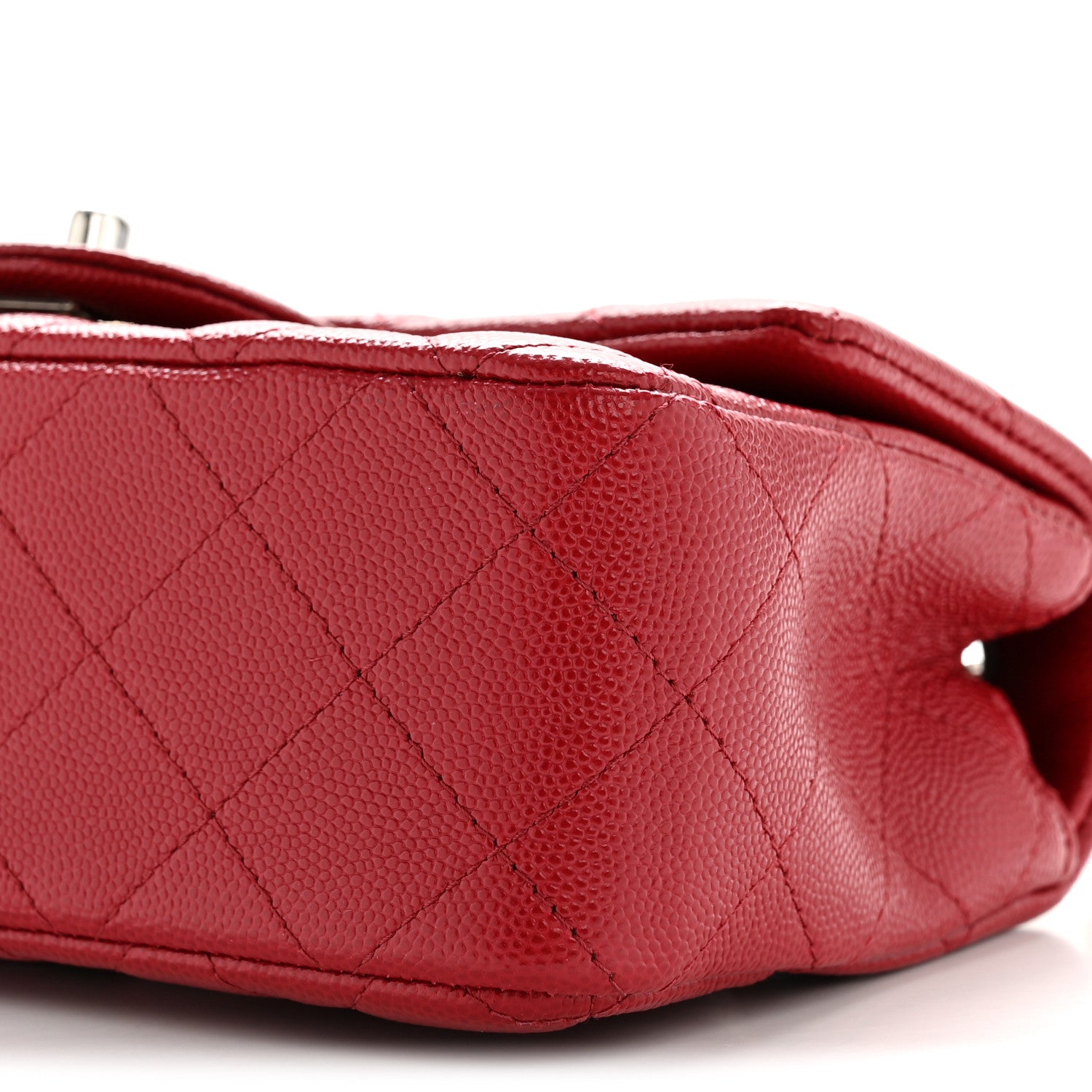Chanel Caviar Quilted Mini Rectangular Flap Dark Red