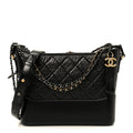 Chanel Aged Calfskin Quilted New Medium Gabrielle Hobo Black