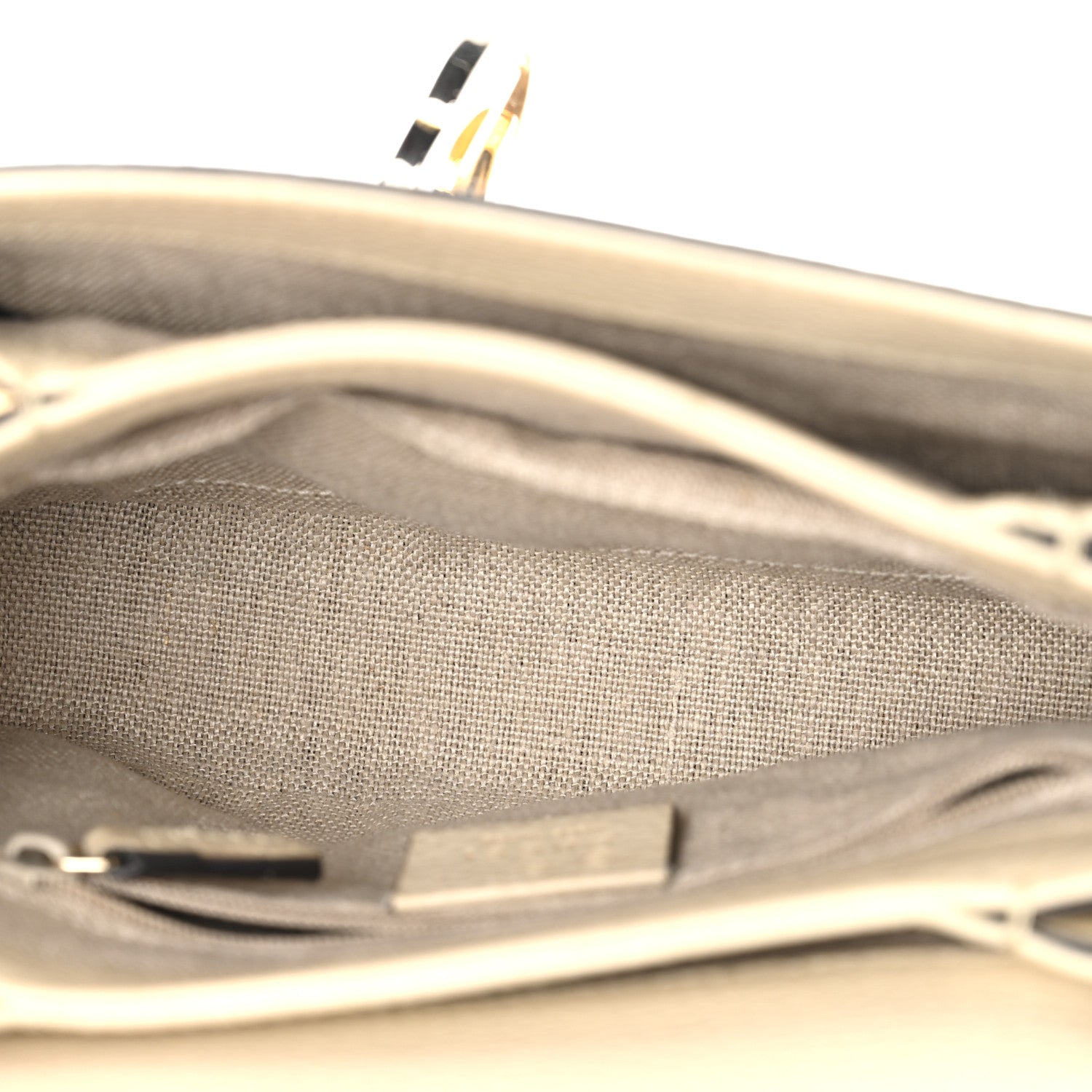 Gucci Dollar Calfskin Interlocking G Crossbody Bag Mystic White
