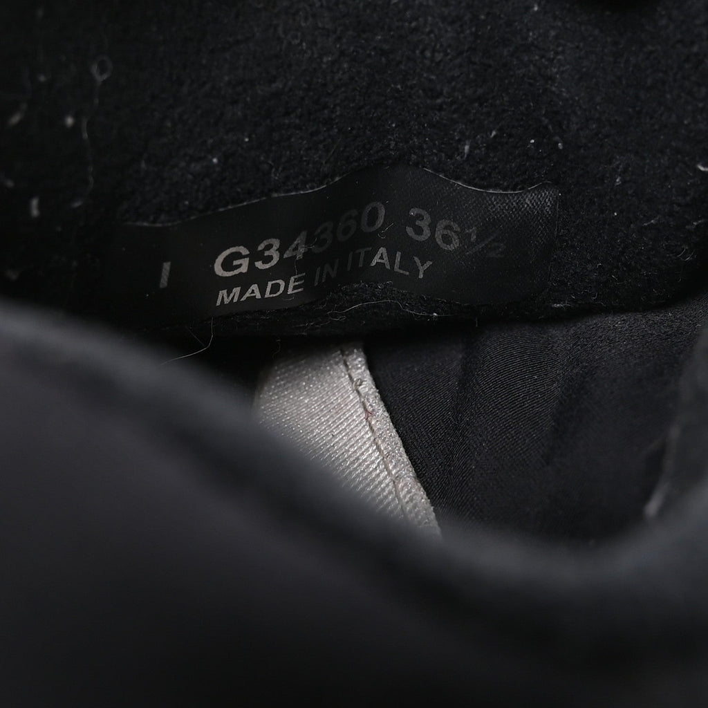 Fabric Calfskin Suede CC Sneakers 36.5 Black