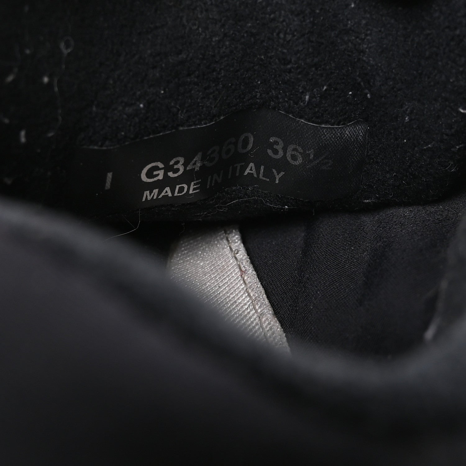 Fabric Calfskin Suede CC Sneakers 36.5 Black