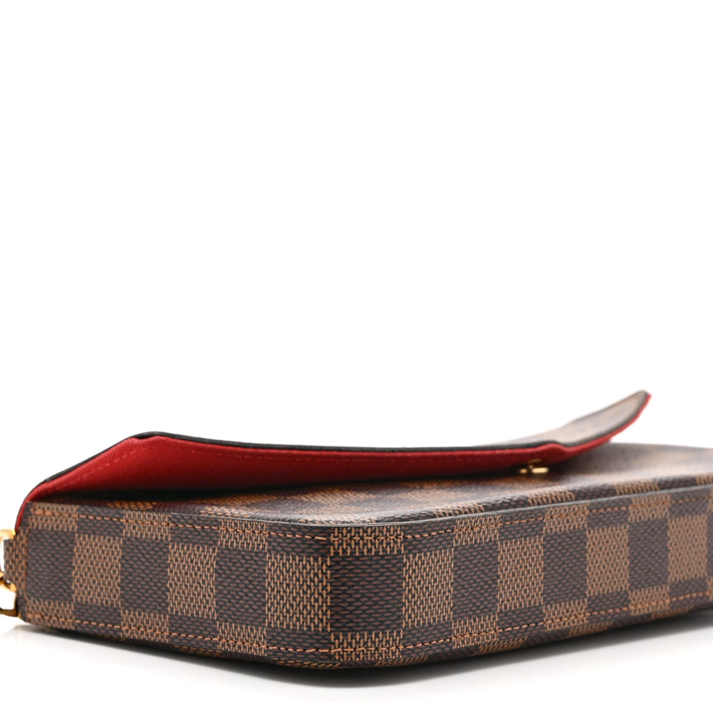 Louis Vuitton Damier Ebene Pochette Felicie Chain Wallet
