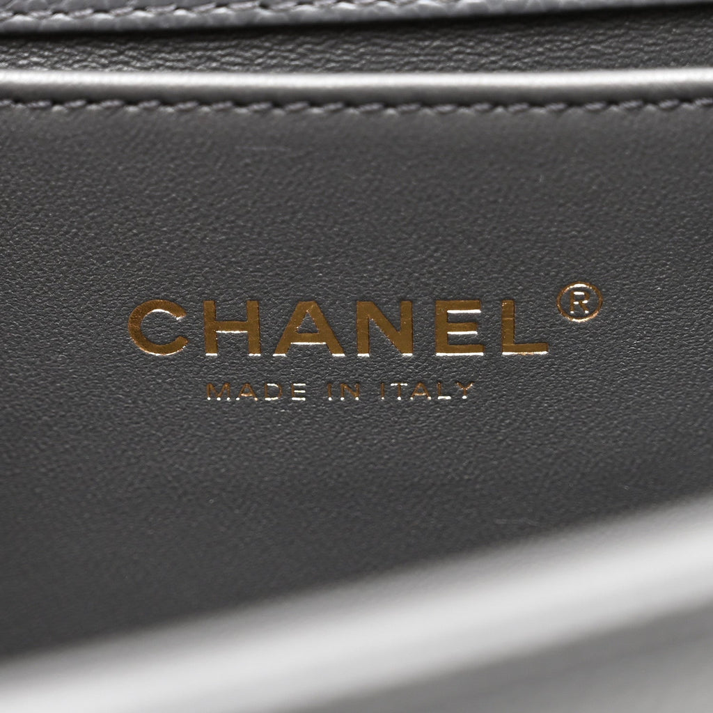 Chanel Caviar Quilted Medium Boy Flap Dark Grey