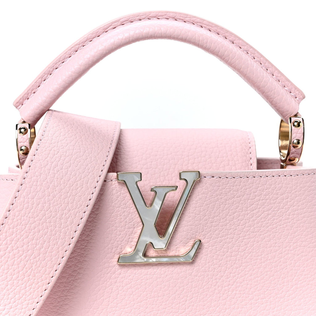 Louis Vuitton Taurillon Marble Capucines Mini Pink