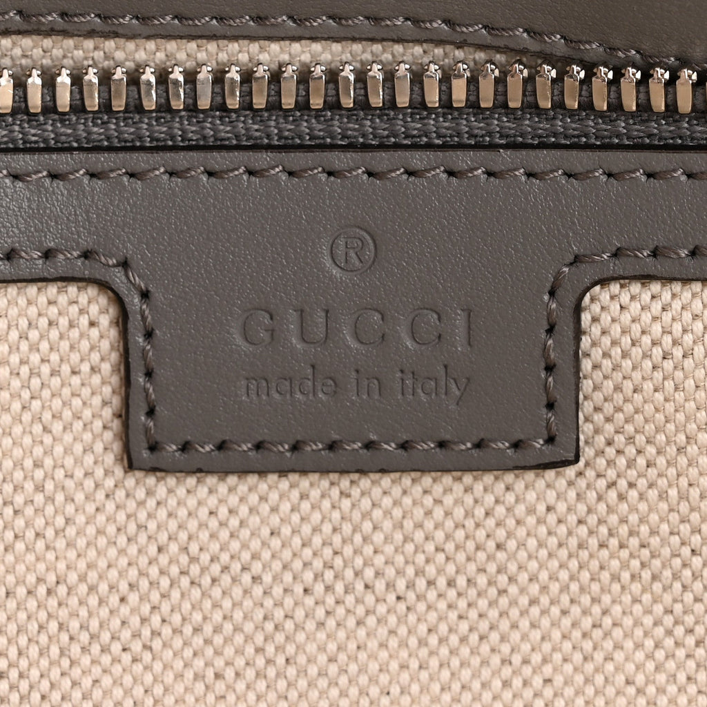 Gucci Calfskin GG Tennis Embossed Duffle Bag Grey