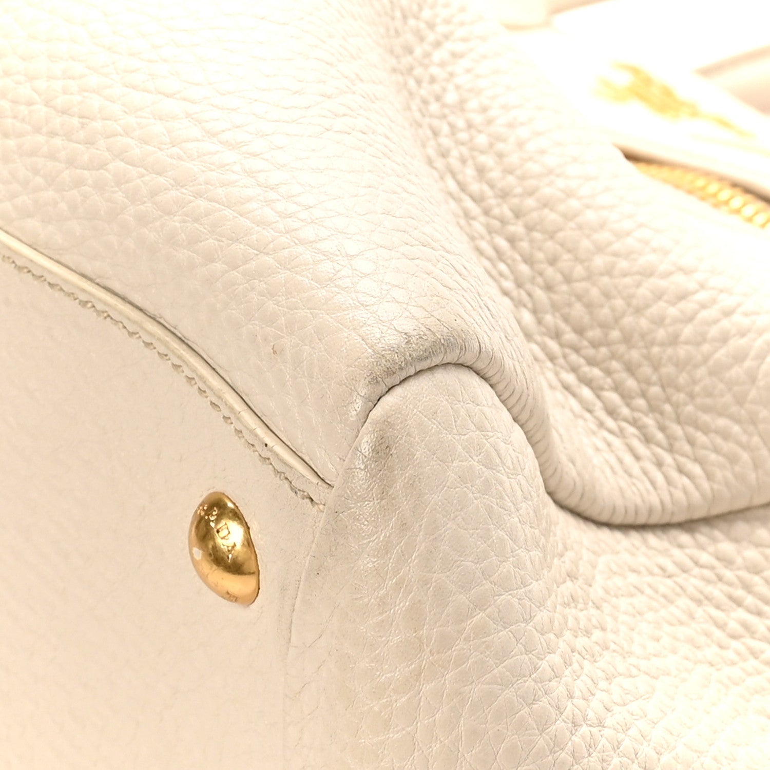 Prada Vitello Daino Top Handle Tote Talco