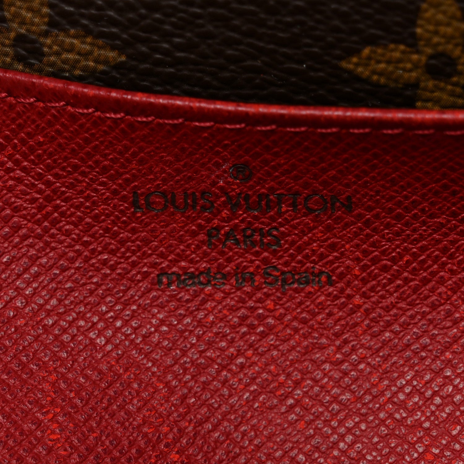 Louis Vuitton Monogram Emilie Wallet Red