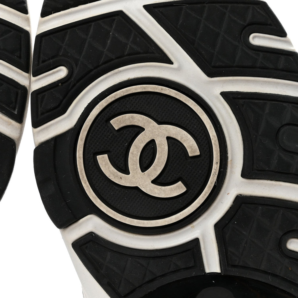 Patent Calfskin CC Sneakers  36 Navy White