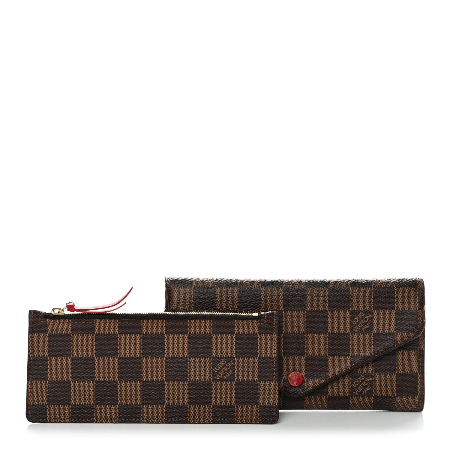 Louis Vuitton Damier Ebene Josephine Wallet Red