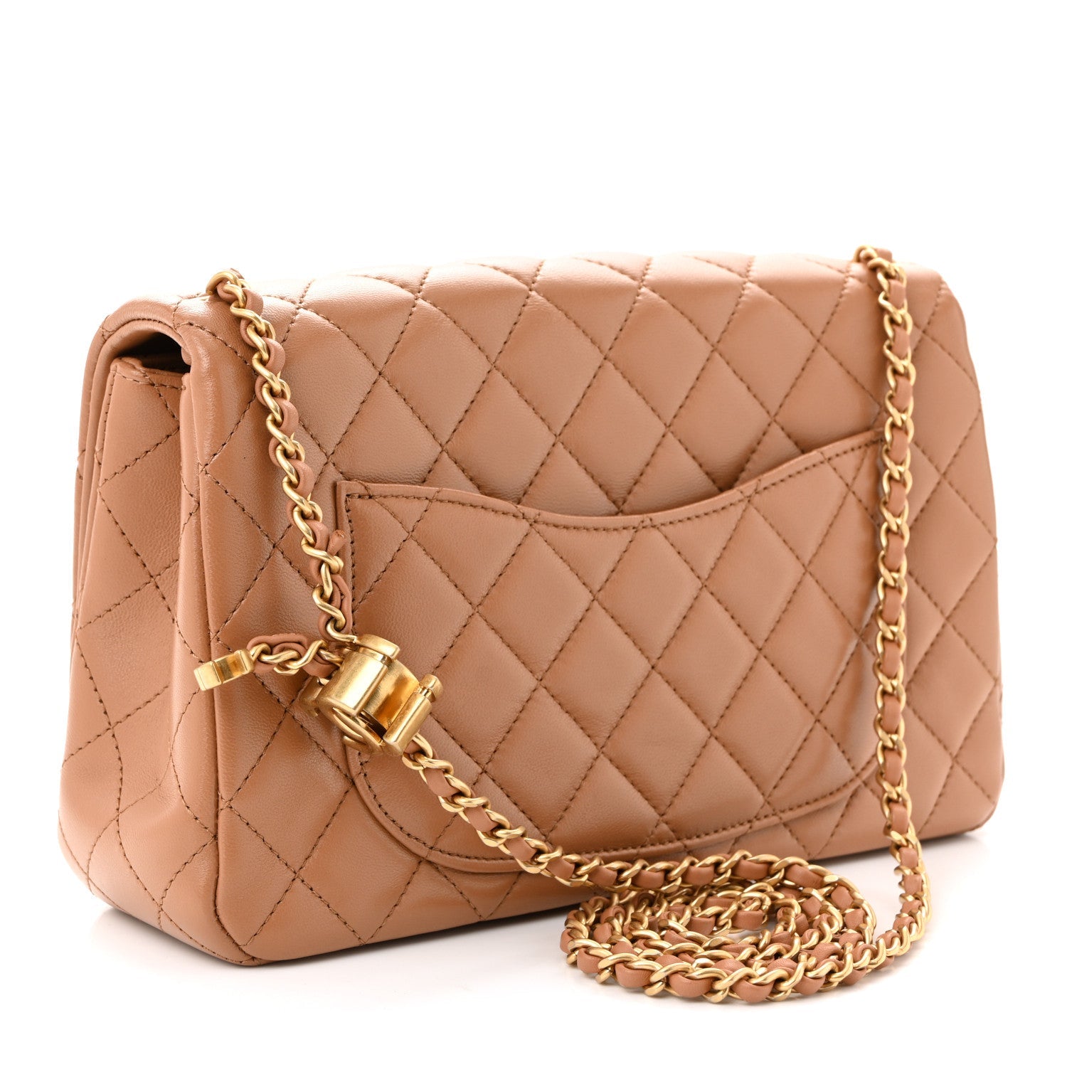 Chanel Lambskin Quilted Small CC Crush Flap Brown