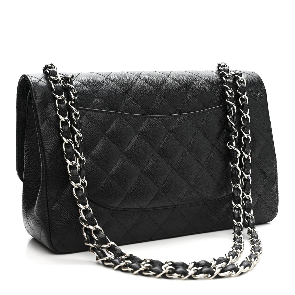 Chanel Caviar Quilted Jumbo Double Flap Black