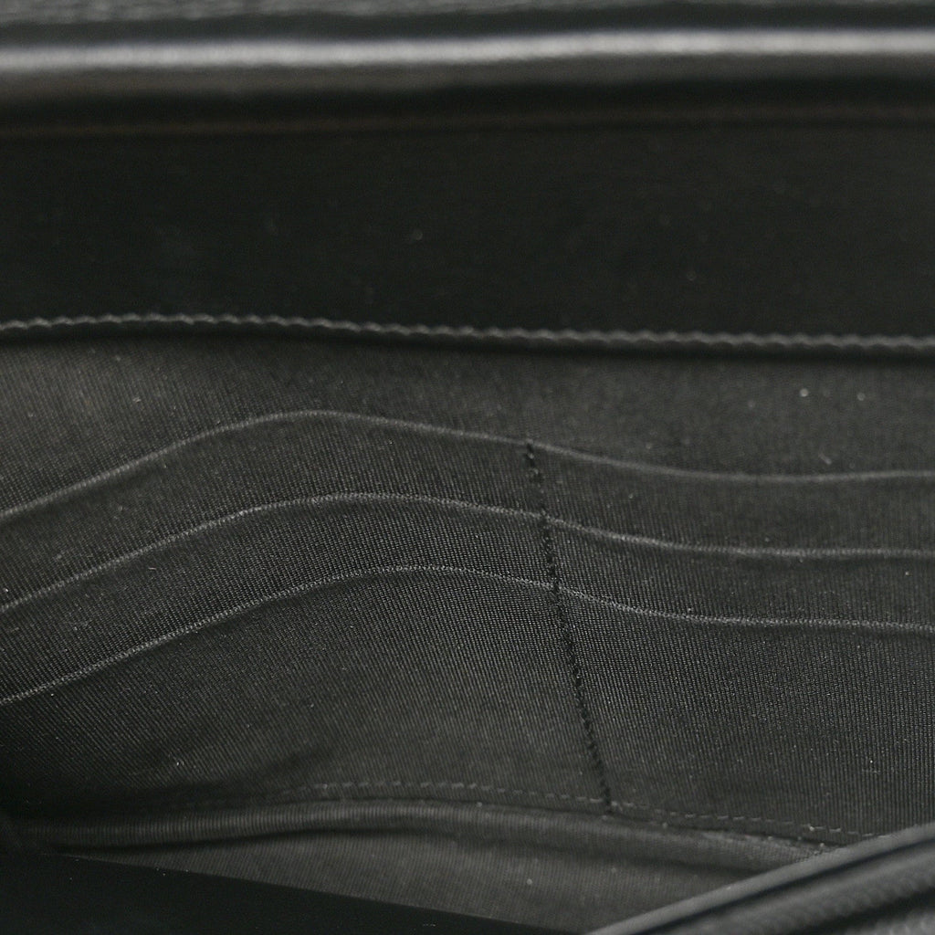 Chanel Caviar Quilted Boy Wallet On Chain WOC Black