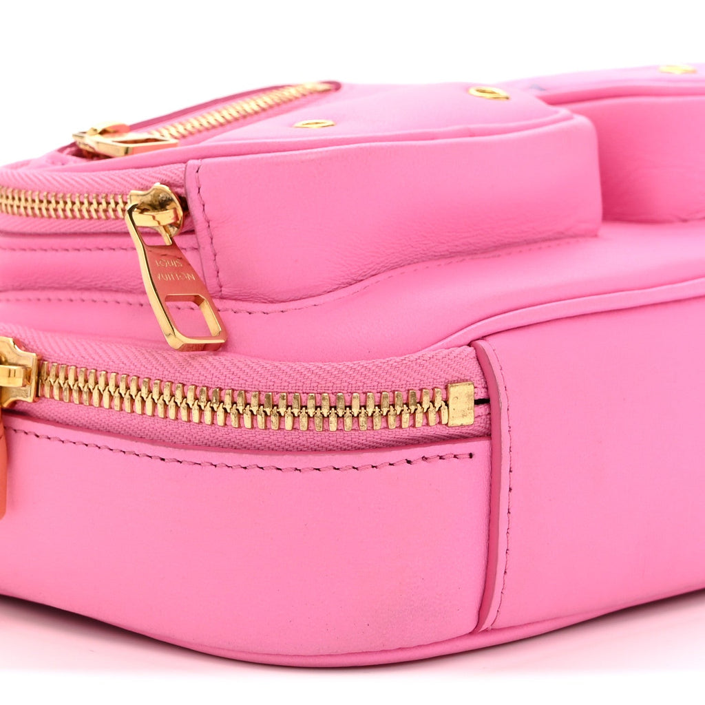 Louis Vuitton Calfskin Embossed Monogram Vuittamins Utility Crossbody Rose Violet