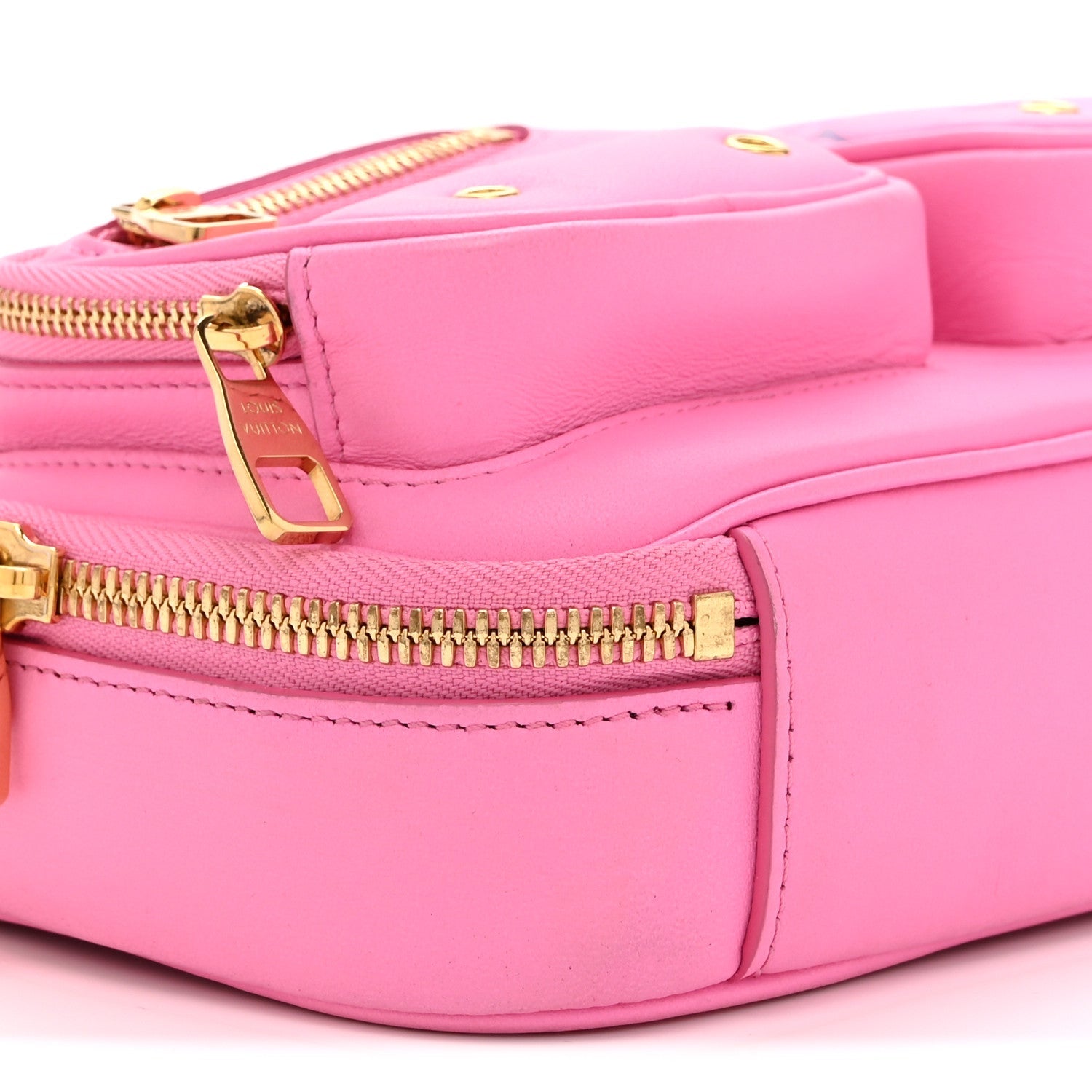 Louis Vuitton Calfskin Embossed Monogram Vuittamins Utility Crossbody Rose Violet