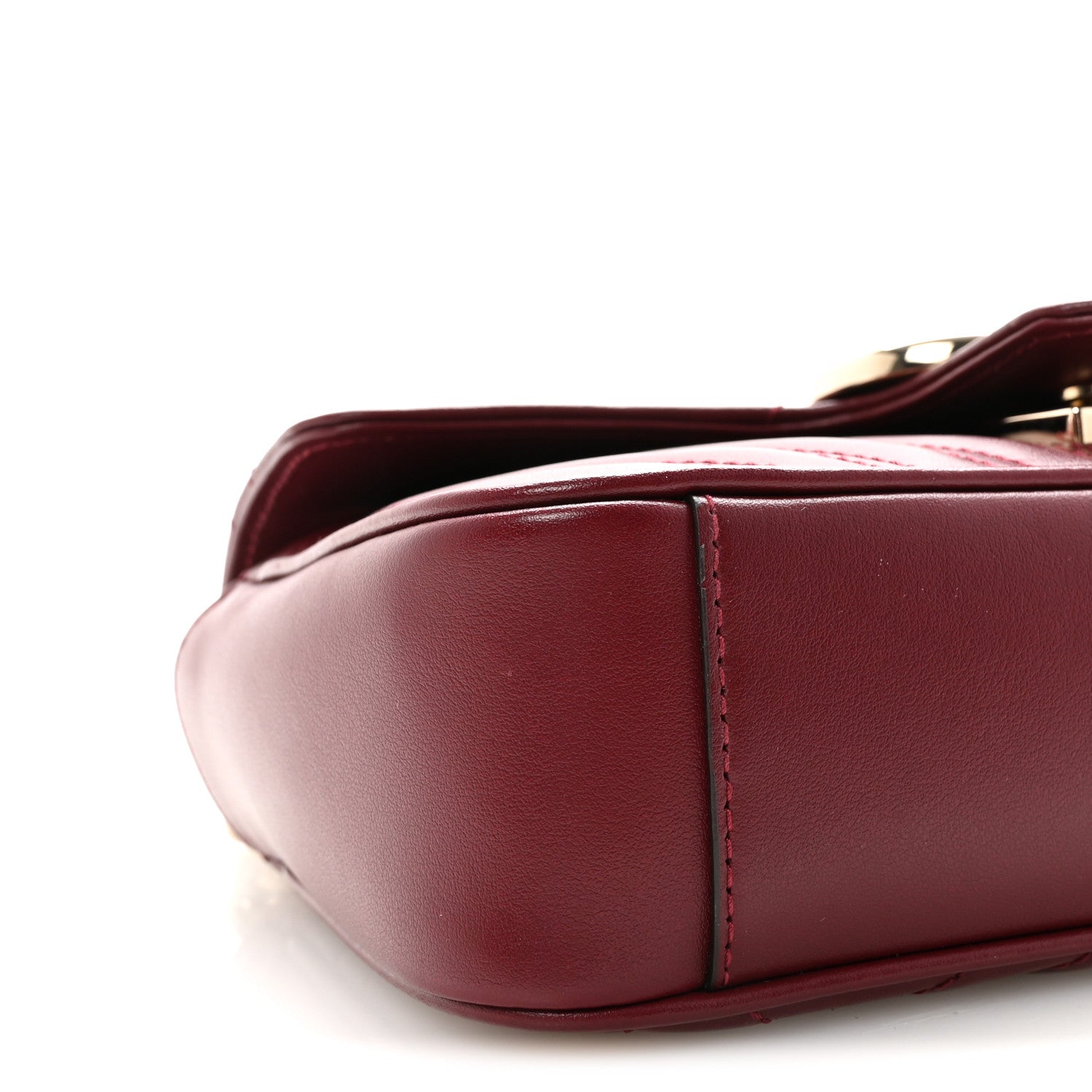Gucci Calfskin Matelasse Small GG Marmont Shoulder Bag  Rosso Ancora