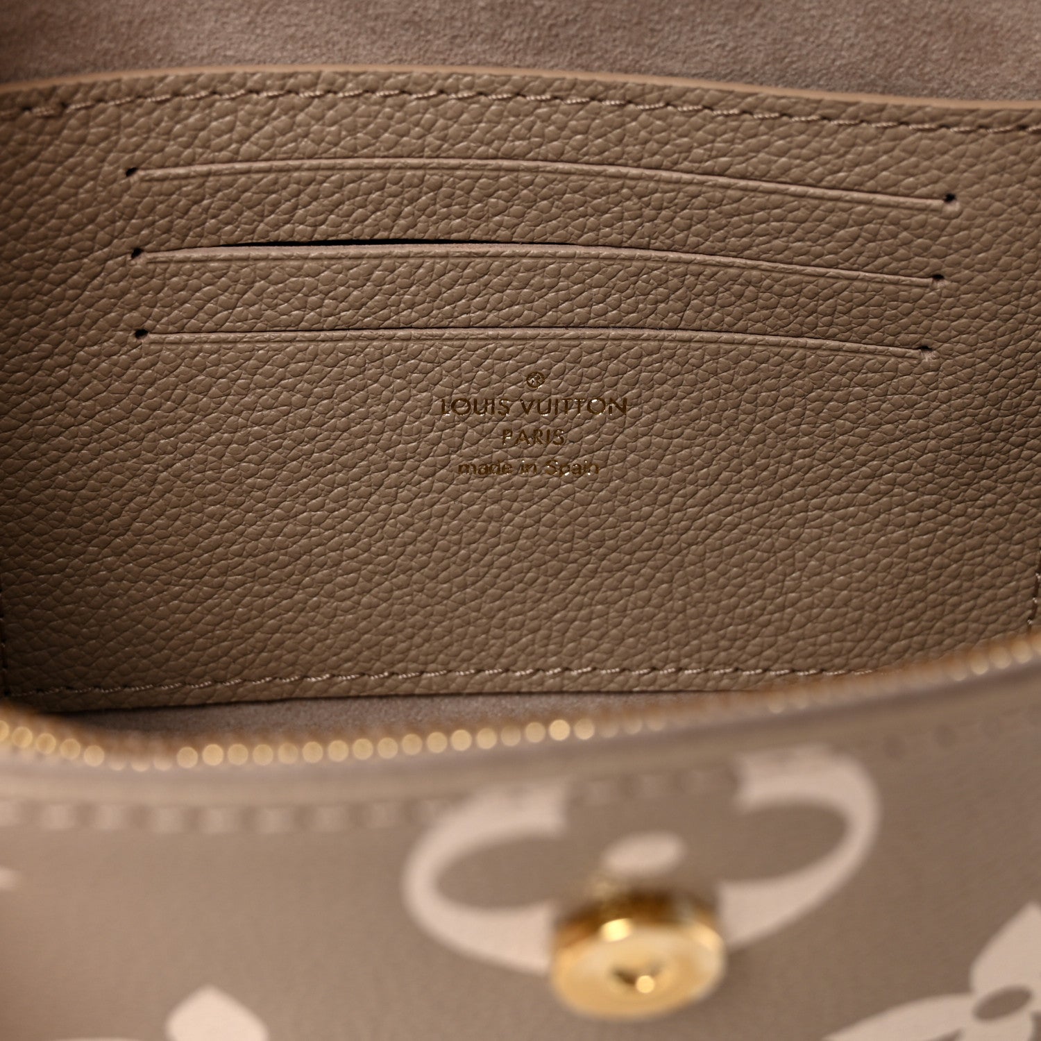 Louis Vuitton Empreinte Monogram Giant Ivy Wallet On Chain Tourterelle Creme
