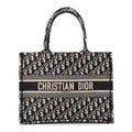 Christian Dior Oblique Medium Book Tote Blue Multicolor